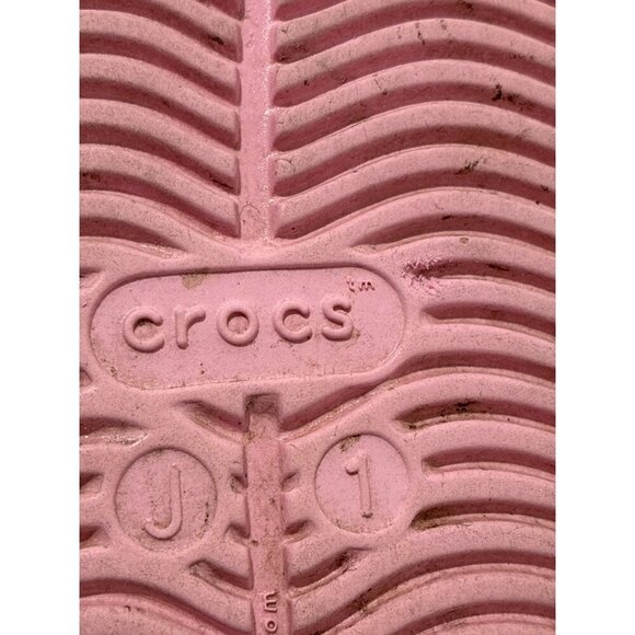 Disney Pink Glitter Light Up Minnie Mouse Crocs Girls size 1 - Picture 6 of 9